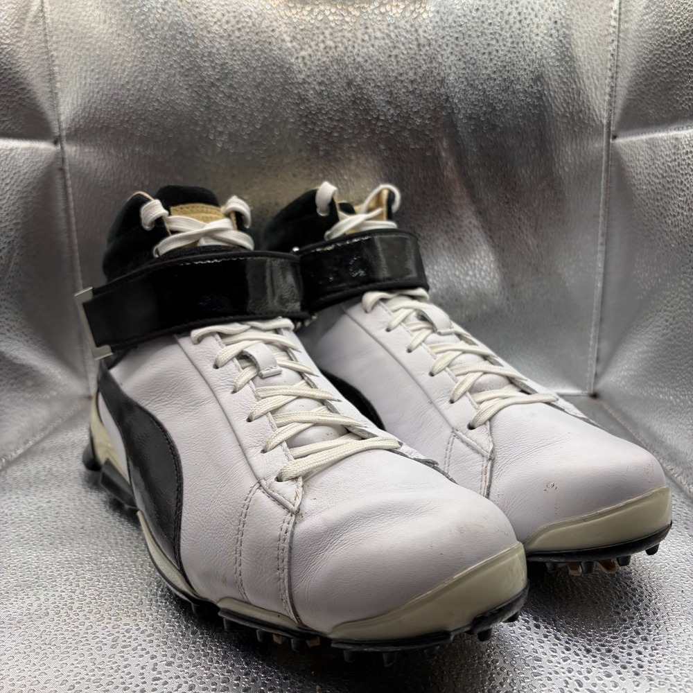 Size 9 Puma TitanTour Ignite Hi-Top SE Black Ankle Strap Golf Shoes